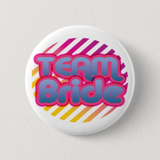 Team-Braut-Brautjungfern bachelorette Button (Vorderseite)
