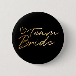 Team-Braut - GoldImitat-Folienknopf Button