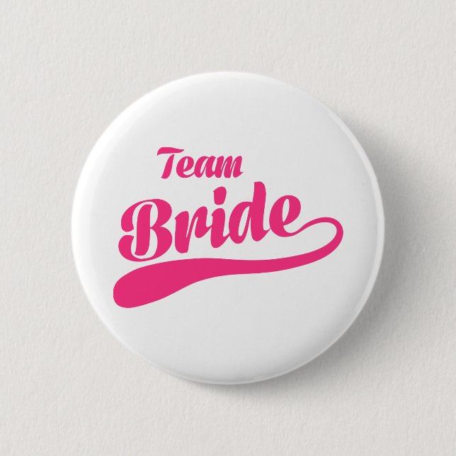 Team-Braut-Hochzeit Button (Vorderseite)