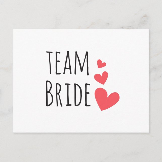 Team Braut Postkarte (Vorderseite)