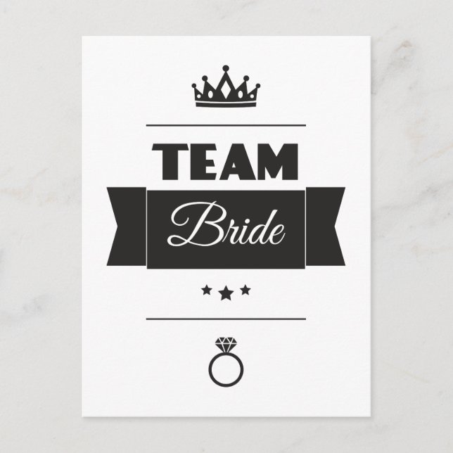 Team Braut Postkarte (Vorderseite)