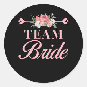Team Braut Runder Aufkleber