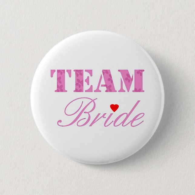 Team-Braut-Thema Button (Vorderseite)