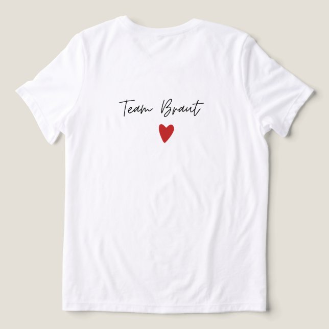 Team Braut / Trauzeugin Tri-Blend Shirt (Design Rückseite)
