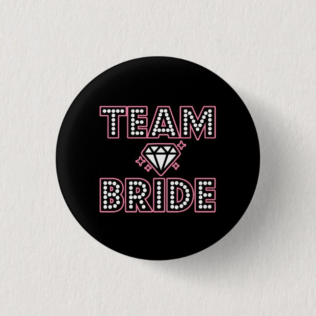 Team-Brautdiamant Brautjungfernknöpfe Button (Vorderseite)