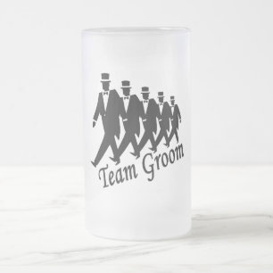 Team-Bräutigam (Männer) Mattglas Bierglas