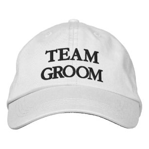 Team Bräutigam Schwarz-Weiß-Hochzeit Bestickte Baseballkappe