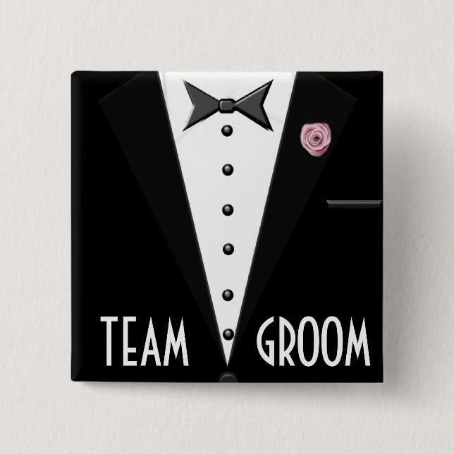 Team-Bräutigam (Smoking) Button (Vorderseite)
