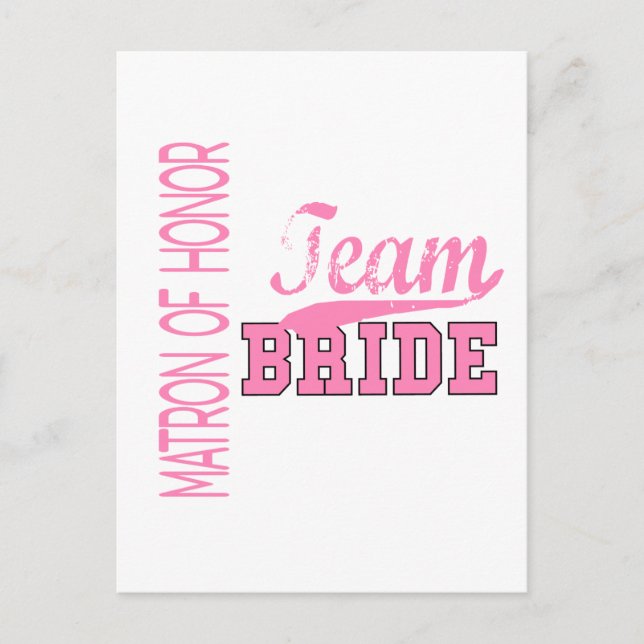 Team Bride 1 MATRON Postkarte (Vorderseite)