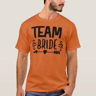 Team Bride Arrow Heart Wedding Party und Bachelore T-Shirt