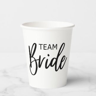 Team Bride Black Pappbecher