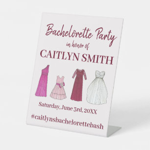 Team Bride Brautparty Junggeselinnen-Abschied Gown Sockelschild