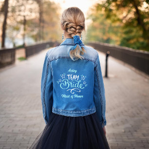 "Team Bride" Bridesmaids Trauzeugin Custom Jeansjacke