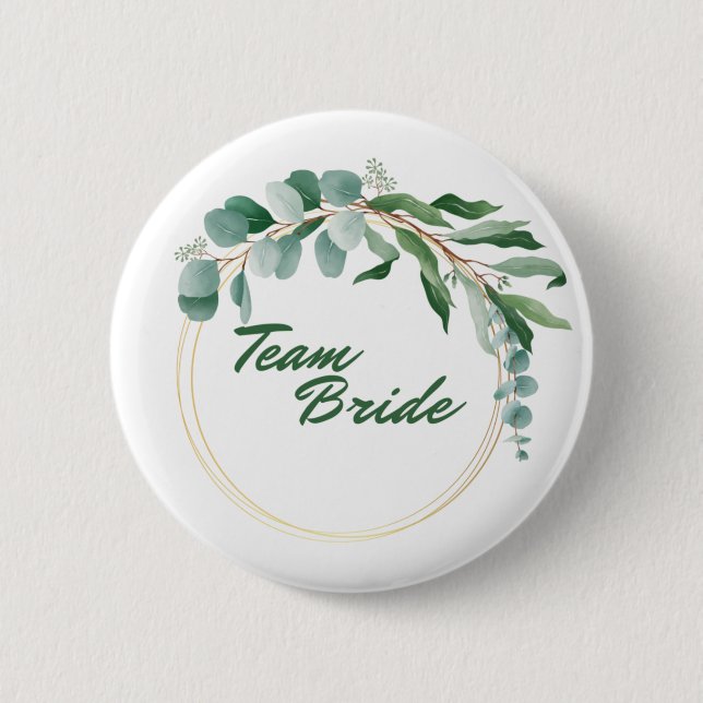 Team Bride Button with golden inscription (Vorderseite)