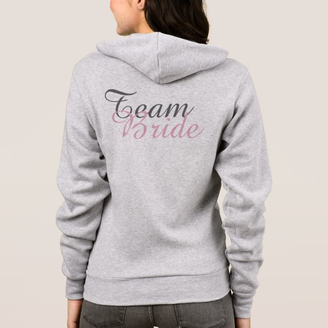 TEAM BRIDE Champagne Wedding Bridesmaid Hoodie (Rückseite)