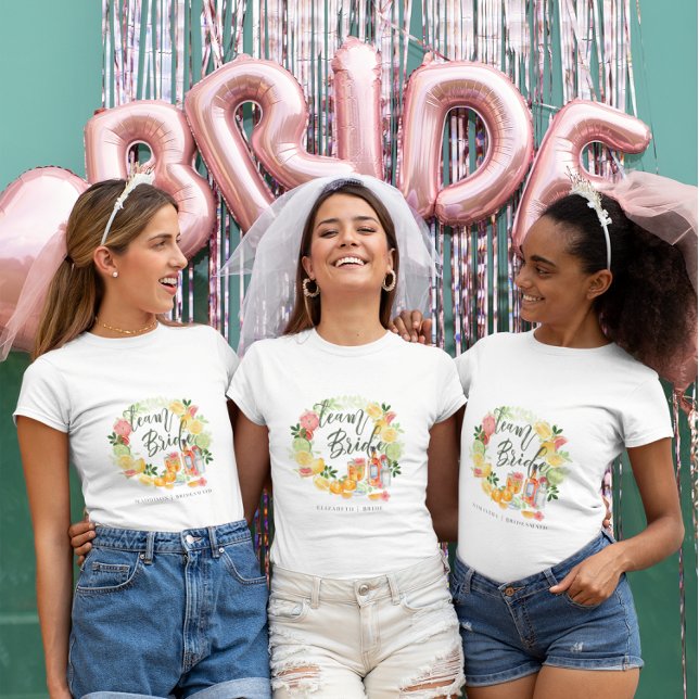 Team Bride | Citrus Bachelorette Bridesmaid T-Shirt (Von Creator hochgeladen)