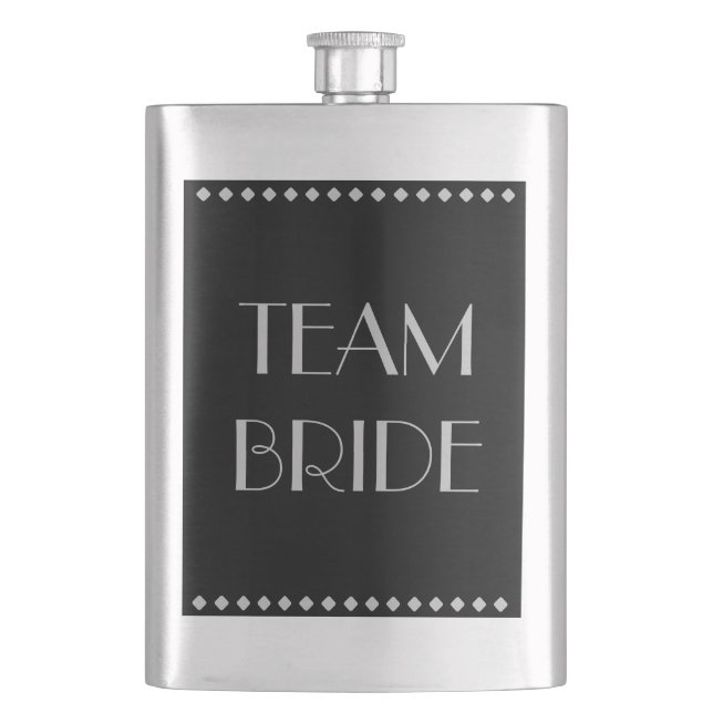 Team Bride Classic Flask Flachmann (Vorderseite)
