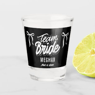 Team Bride Coquette Bow Bridesmaid Wedding Schnapsglas