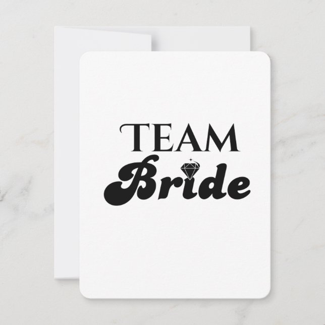 Team Bride Einladung (Vorderseite)