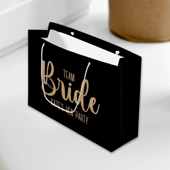 Team Bride Elegant Bachelorette Große Geschenktüte (Von Creator hochgeladen)