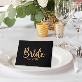 Team Bride Elegant Bachelorette Karte