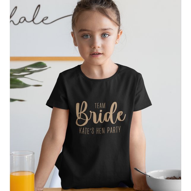 Team Bride Elegant Bachelorette T-Shirt (Von Creator hochgeladen)