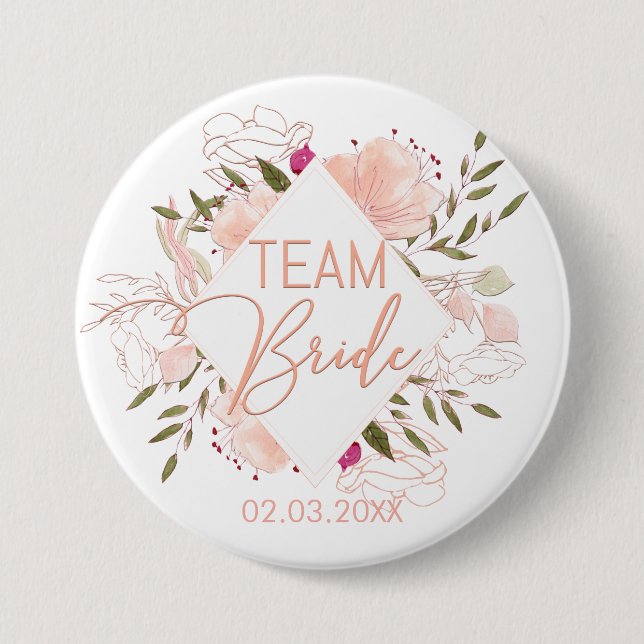 TEAM BRIDE FLORAL BUTTON (Vorderseite)