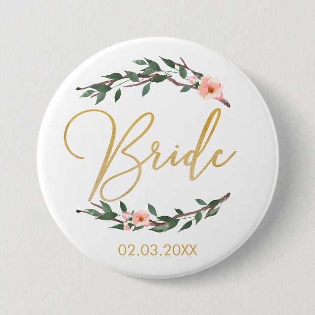 TEAM BRIDE FLORAL BUTTON (Vorderseite)