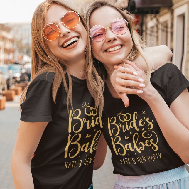 Team Bride Fun Bachelorette Party T-Shirt (Von Creator hochgeladen)