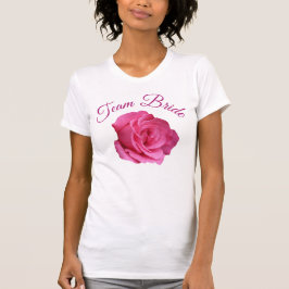 Team Bride hübsch rosa Rosa Blumengestein Party T-Shirt