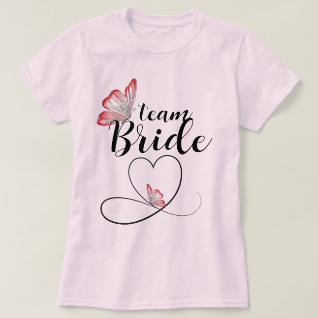 Team Bride Junggeselinnen-Abschied T-Shirt (Design vorne)
