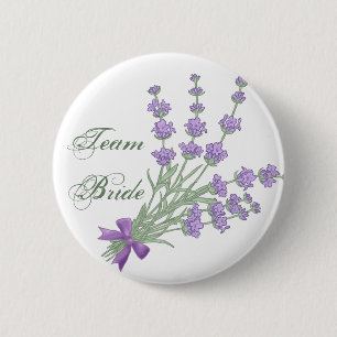 Team Bride. Lavendel Button