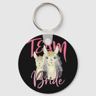 Team Bride Llama Bridesmaids Alpaca Schlüsselanhänger