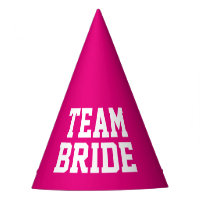 TEAM BRIDE Neon Pink Hochzeitsmannshüte für Erwach