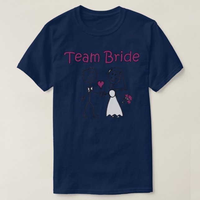 Team Bride Niedlich Wedding T Shirts (Design vorne)