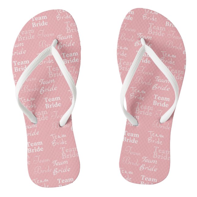 Team Bride Pattern rosa Flip Flops (Fußbett)