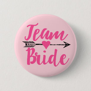 Team Bride Pink Button