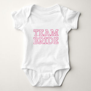 Team Bride Pink Kontur Baby Strampler