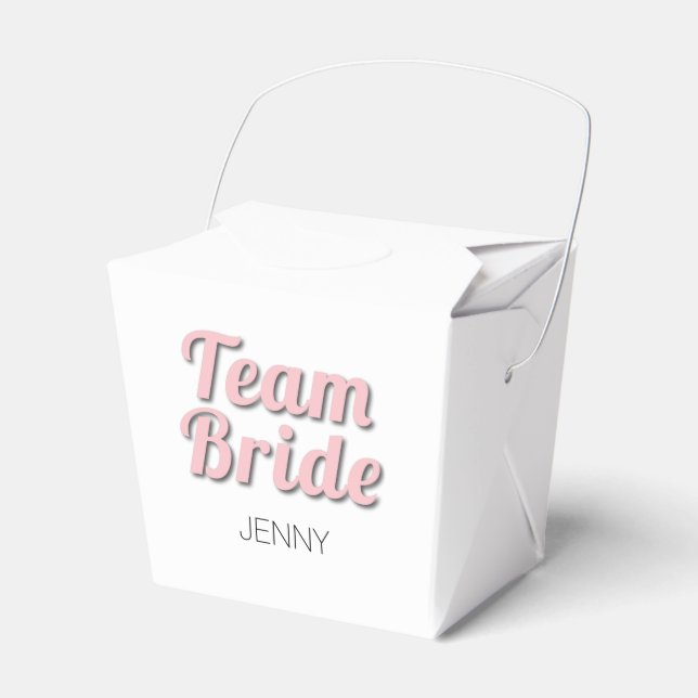Team Bride Pink Shadow Geschenkschachtel (Vorderseite)