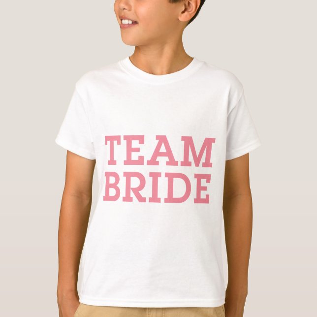 Team Bride Pink T-Shirt (Vorderseite)