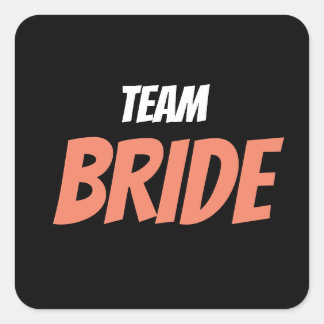 Team Bride Quadratischer Aufkleber