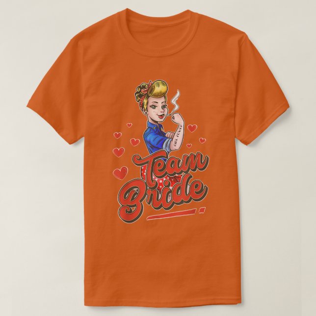 Team Bride Rock N' Roll Rockabilly Team Bride Vint T-Shirt (Design vorne)