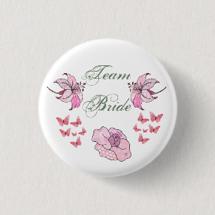 Team Bride, Rosa Button