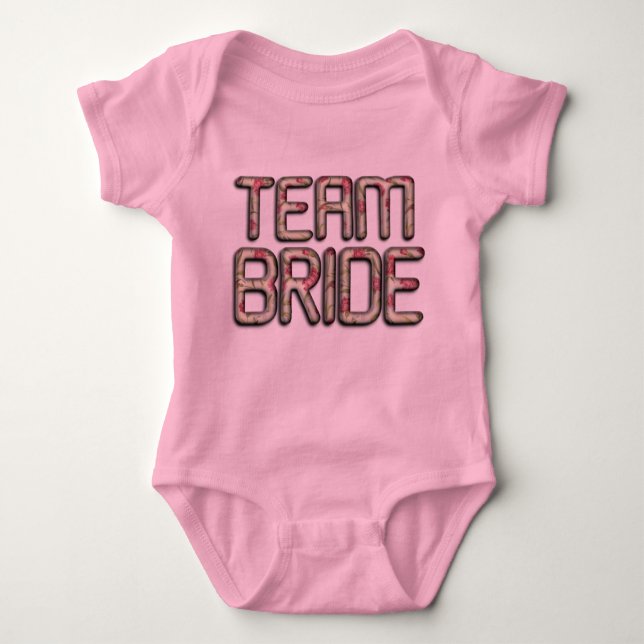 Team Bride Stylish Baby Jersey Bodysuit Strampler (Vorderseite)