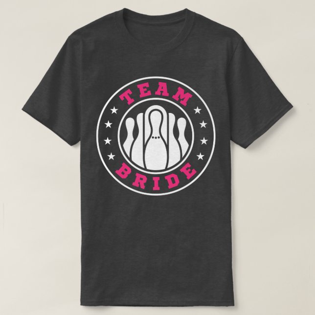 Team Bride Team Groom Bowling Bachelor Party Weddi T-Shirt (Design vorne)