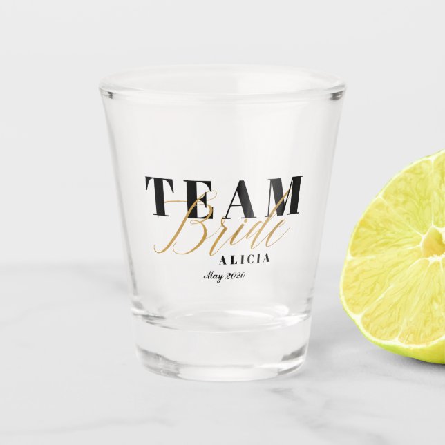 TEAM BRIDE Two-Tone  Schnapsglas (Vorderseite)
