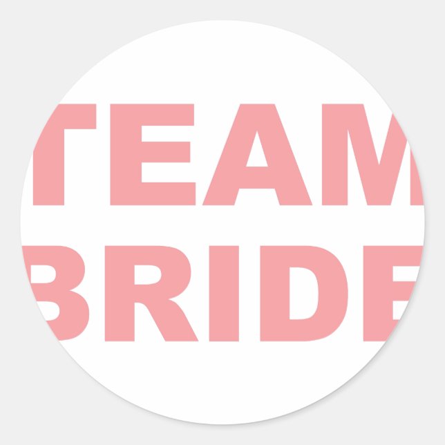 Team Bride Wedding Hen Party Runder Aufkleber (Vorderseite)