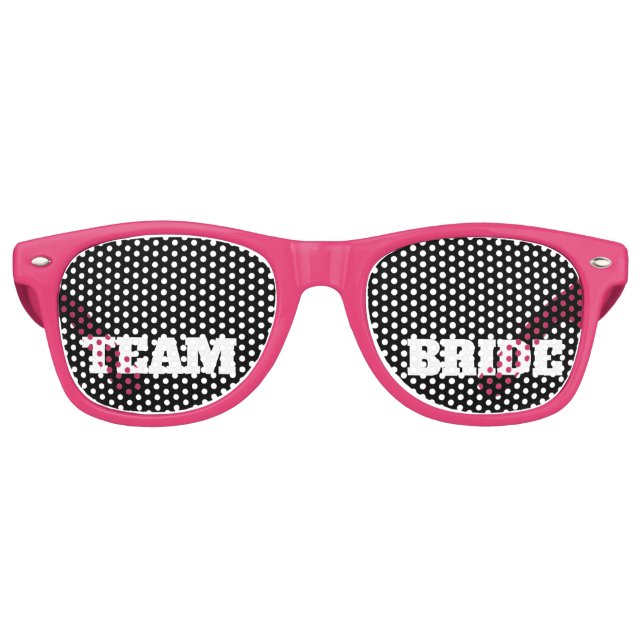 Team Bride Wedding Junggeselinnen-Abschied Partybrille (Vorderseite)