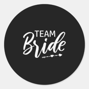 Team Bride Wedding Party Runder Aufkleber