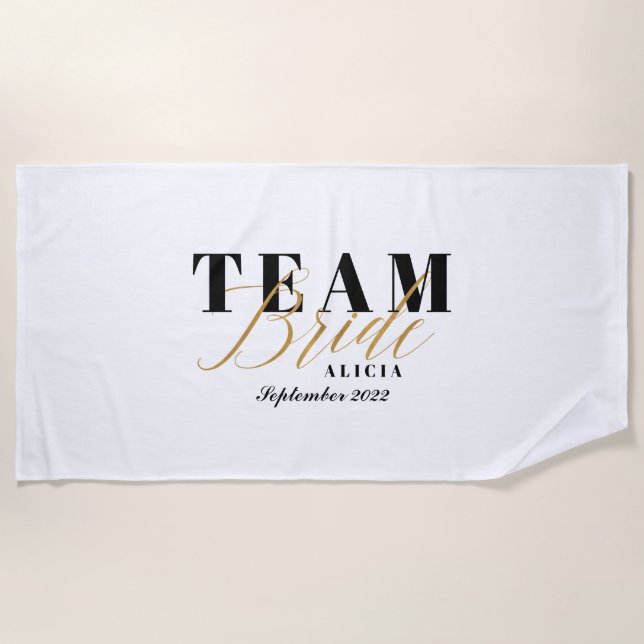TEAM BRIDE Zweifarbig  Strandtuch (Vorderseite)